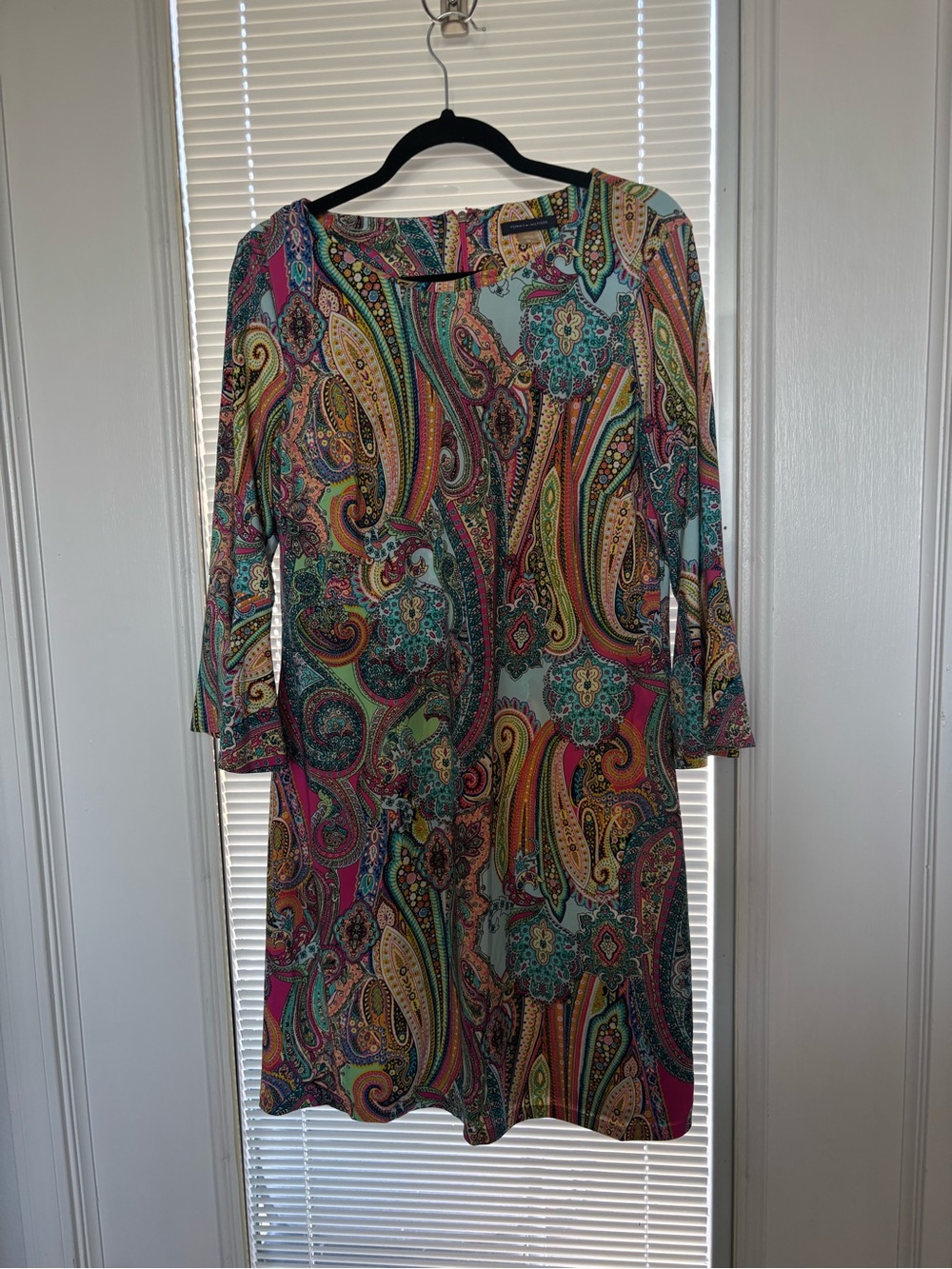 Tommy Hilfiger Multicolor Paisley Long Sleeve Shift Dress